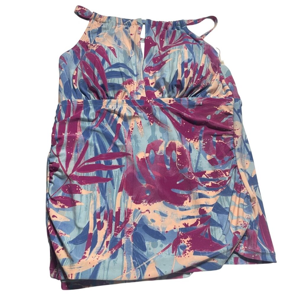 Freely High-Neck Printed Swim Dress Size 8‎ Multicolor Stylish Swimwear